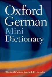 Tapa de Oxford German Minidictionary