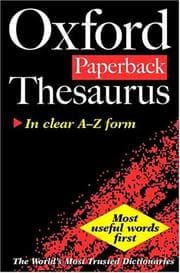 Tapa de Oxford paperback thesaurus
