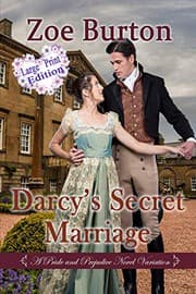 Tapa de Darcy's Secret Marriage Large Print Edition