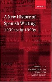Tapa de A new history of Spanish writing