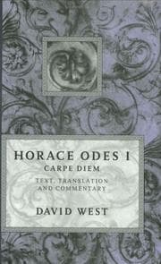 Tapa de Horace Odes I