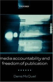 Tapa de Media accountability and freedom of publication