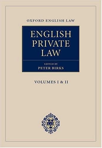 Tapa de English Private Law