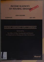 Tapa de Income elasticity of housing demand