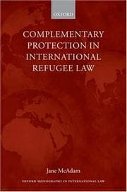 Tapa de Complementary Protection in International Refugee Law (Oxford Monographs in International Law)