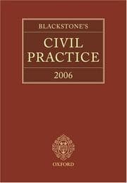 Tapa de Blackstone's Civil Practice 2006