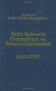 Tapa de Saint Ephrem'sCommentary on Tatian's " Diatessaron"