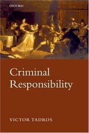 Tapa de Criminal Responsibility (Oxford Monographs on Criminal Law & Justice)