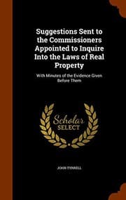 Tapa de Suggestions Sent to the Commissioners Appointed to Inquire Into the Laws of Real Property