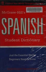 Tapa de Mcgraw-Hill's Spanish student dictionary