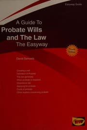 Tapa de Guide to Probate Wills and the Law