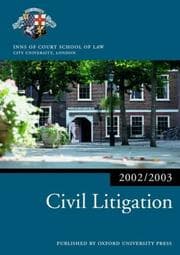Tapa de Civil Litigation (Blackstone Bar Manual)