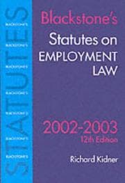 Tapa de Statutes on Employment Law