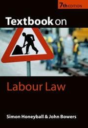Tapa de Textbook on labour law