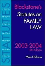 Tapa de Statutes on Family Law 2003-2004