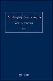Tapa de History of Universities