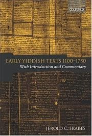 Tapa de Early Yiddish texts, 1100-1750