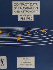 Tapa de Compact data for navigation and astronomy for the years, 1986-1990