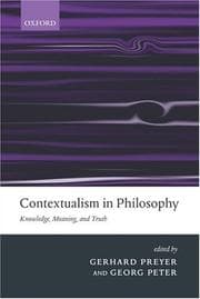 Tapa de CONTEXTUALISM IN PHILOSOPHY: KNOWLEDGE, MEANING, AND TRUTH; ED. BY GERHARD PREYER