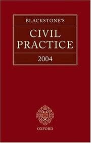 Tapa de Blackstone's Civil Practice 2004
