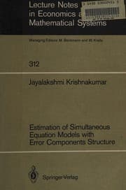 Tapa de Estimation of simultaneous equation models with error components structure