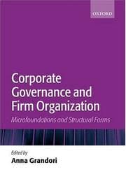 Tapa de Corporate Governance and Firm Organization