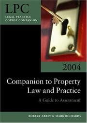 Tapa de Companion to Property Law and Practice (Blackstone Legal Practice Companion)