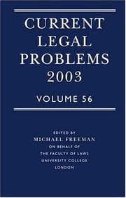 Tapa de Current Legal Problems 2003