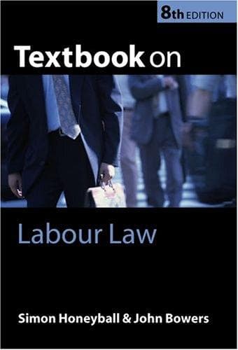 Tapa de Textbook on labour law