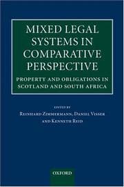 Tapa de Mixed legal systems in comparative perspective