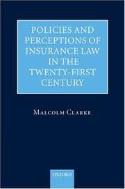 Tapa de Policies and Perceptions of Insurance Law in the Twenty-First Century
