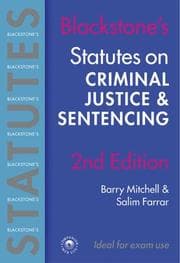 Tapa de Statutes on Criminal Justice and Sentencing