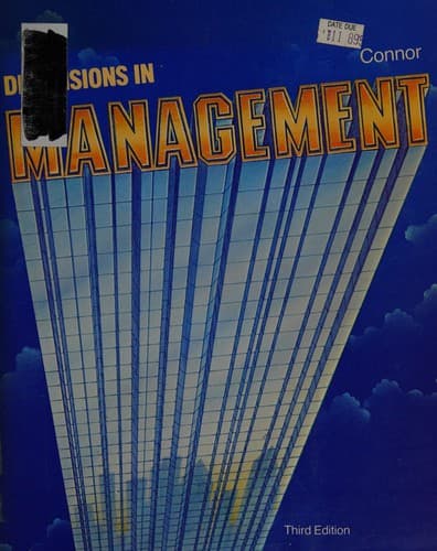 Tapa de Dimensions in management