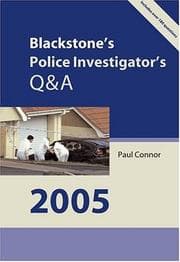 Tapa de Blackstone's police investigator's Q&A 2005