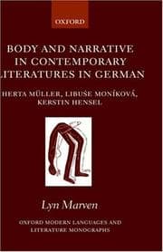 Tapa de Body and narrative in contemporary literatures in German