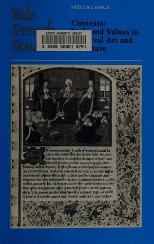 Tapa de Yale French Studies, Special Issue: Contexts