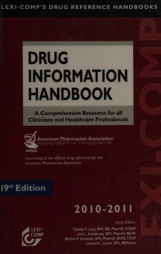 Tapa de Drug information handbook