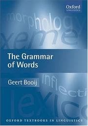 Tapa de The grammar of words
