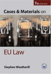 Tapa de Cases and materials on EU law