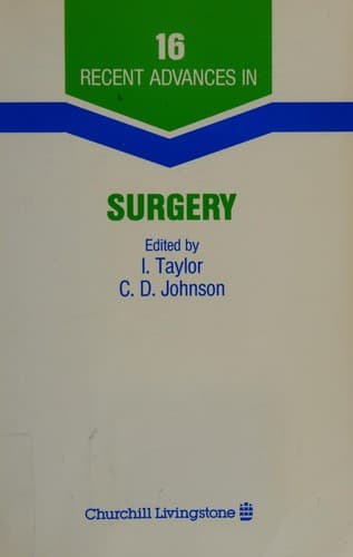 Tapa de Recent advances in surgery