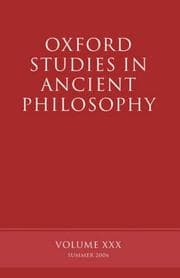 Tapa de Oxford Studies in Ancient Philosophy: Volume XXX