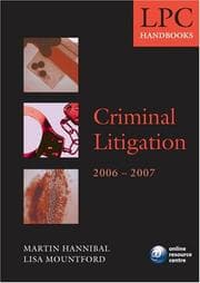Tapa de Criminal litigation handbook