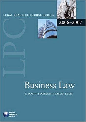 Tapa de Business law