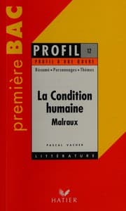 Tapa de "La condition humaine" (1933) Malraux