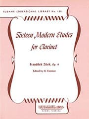 Tapa de Sixteen Modern Etudes for Clarinet, Op. 14