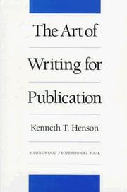 Tapa de Art of Writing for Publication, The