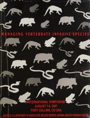 Tapa de Managing vertebrate invasive species
