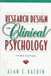 Tapa de Research design in clinical psychology