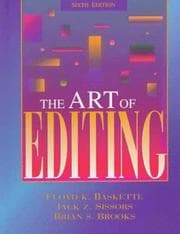 Tapa de The art of editing