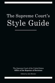 Tapa de The Supreme Court's Style Guide